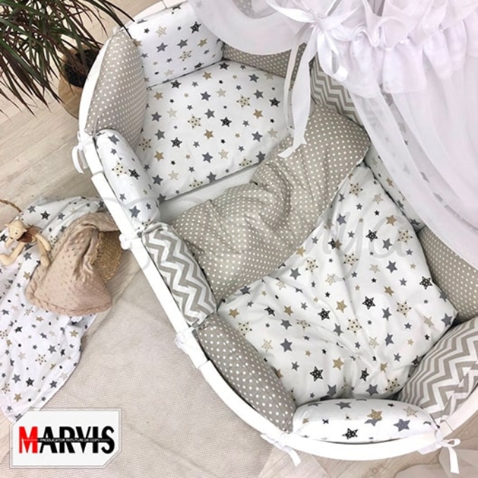 Lenjerie Baby Stars Grey patut